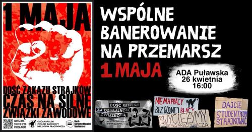Wspólne banerowanie na przemarsz 1 maja