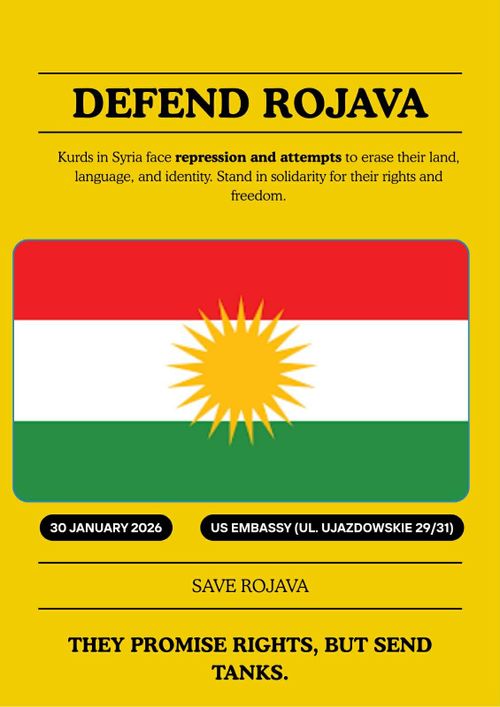 Demonstracje społeczności kurdyjskiej w Polsce w obronie Rożawy