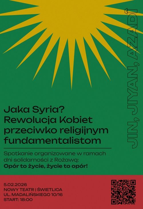 Spotkanie: Jaka Syria? Rewolucja Kobiet przeciwko religijnym fundamentalistom