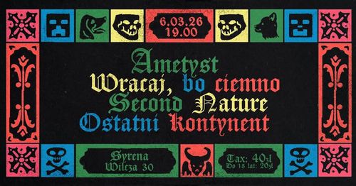 ametyst, wracaj bo ciemno, second nature, ostatni kontynent / Syrena
